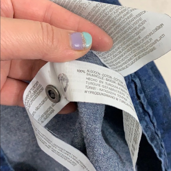 Zara men long Sleeve Dark Blue button down Shirt - Picture 5 of 7